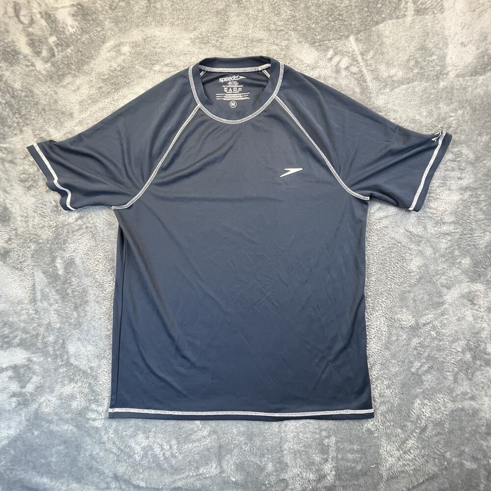 Speedo Shirt Mens Medium shirt Chalkboard Rash Guard Fit UPF50+ BlockTheBurn